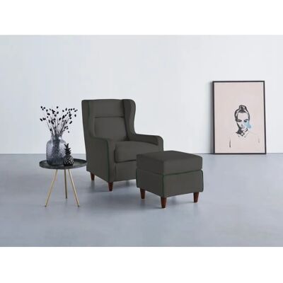 INOSIGN Rhada - Sessel, anthrazit, Samtoptik - Armchair INOSIGN Rhada - Sessel, anthrazit, Samtoptik - Armchair