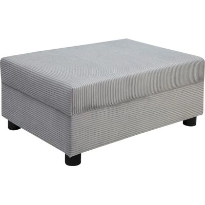 Collection AB Parma Hocker - Stoff, Grau, 98x42x68cm Collection AB Parma Hocker - Stoff, Grau, 98x42x68cm