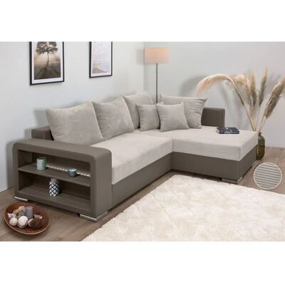 Collection AB L-Form Sofa - Leder & Cord POSO - RGB LED Collection AB L-Form Sofa - Leder & Cord POSO - RGB LED