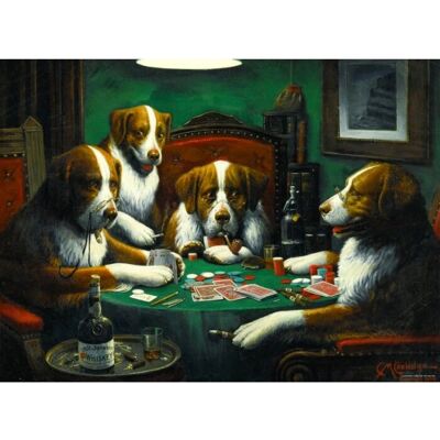 D-Toys Cassius Marcellus Coolidge - Poker Game - Puzzle de 1000 pièces - Publicité D-Toys Cassius Marcellus Coolidge - Poker Game - Puzzle de 1000 pièces - Publicité