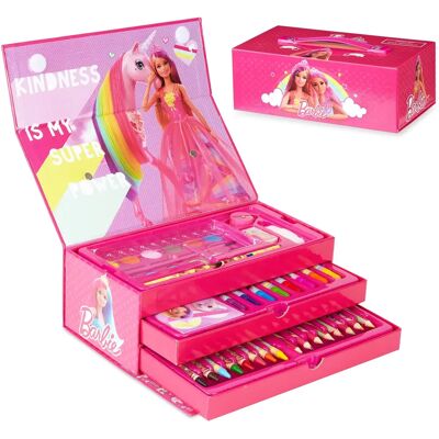 Conjunto de Arte Barbie - Kits de Desenho e Pintura para Crianças Conjunto de Arte Barbie - Kits de Desenho e Pintura para Crianças