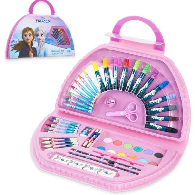 Conjunto de arte Disney Frozen Rosa para crianças - 50 peças Conjunto de arte Disney Frozen Rosa para crianças - 50 peças