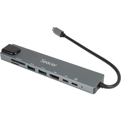 Spacer USB-C 8-in-1 Dockingstation - 4K HDMI, 87W PD, Ethernet Spacer USB-C 8-in-1 Dockingstation - 4K HDMI, 87W PD, Ethernet