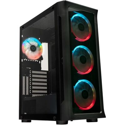 SPACER SPCS-GC-SHIELD Mid Tower Schwarz - Computergehäuse SPACER SPCS-GC-SHIELD Mid Tower Schwarz - Computergehäuse