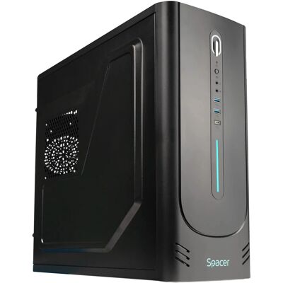 SPACER SPCS-OC-CHRONOS Schwarzer Midi Tower PC-Gehäuse SPACER SPCS-OC-CHRONOS Schwarzer Midi Tower PC-Gehäuse