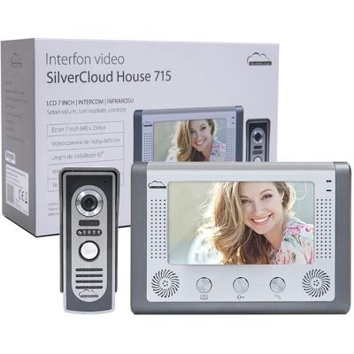SilverCloud House 715 Wideorozmówka - 7-calowy LCD, Nocny podgląd, Kamera zewnętrzna SilverCloud House 715 Wideorozmówka - 7-calowy LCD, Nocny podgląd, Kamera zewnętrzna