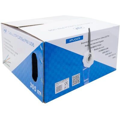 PNI U06 Network Cable - 305m, 4 Pairs, 10 Gbps Support PNI U06 Network Cable - 305m, 4 Pairs, 10 Gbps Support