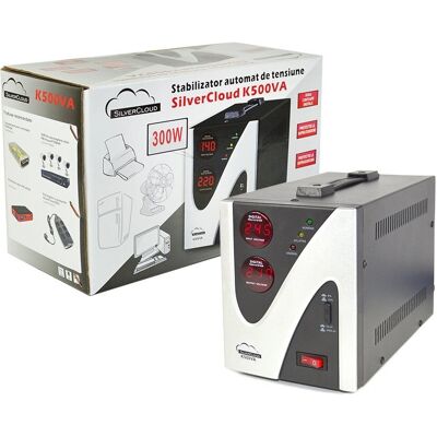 SilverCloud 500VA Stabilizator napięcia - Czarny SilverCloud 500VA Stabilizator napięcia - Czarny