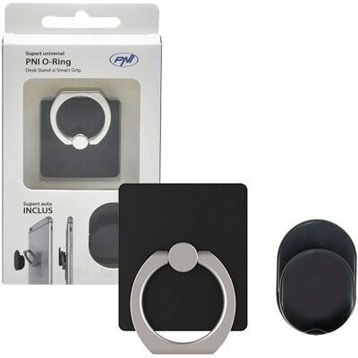 PNI Universeel O-Ring Houder - Telefoonhouder - Tafelhulp en Smart Grip - Zwart PNI Universeel O-Ring Houder - Telefoonhouder - Tafelhulp en Smart Grip - Zwart