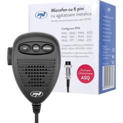 Diverşi Producători HP 8000L Microfone - 6 pinos, Cabide de metal, Estação de rádio Diverşi Producători HP 8000L Microfone - 6 pinos, Cabide de metal, Estação de rádio