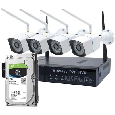 Kit de Vidéosurveillance WiFi550 de PNI House - 4 Caméras Sans Fil - 1TB HDD - Publicité Kit de Vidéosurveillance WiFi550 de PNI House - 4 Caméras Sans Fil - 1TB HDD - Publicité