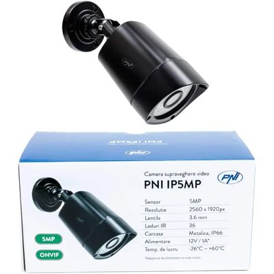 PNI IP5MP Videoüberwachungskamera - 5MP, H.265, IP66, Außen/Innen PNI IP5MP Videoüberwachungskamera - 5MP, H.265, IP66, Außen/Innen