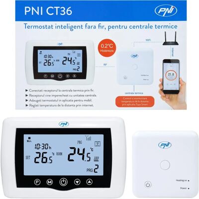 Thermostat intelligent sans fil PNI CT36 - Contrôle pour centrales électriques Thermostat intelligent sans fil PNI CT36 - Contrôle pour centrales électriques