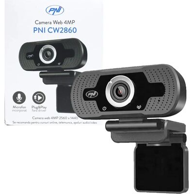 PNI CW2860 Webcam Full HD 4MP - USB, Microfono, 1440p PNI CW2860 Webcam Full HD 4MP - USB, Microfono, 1440p