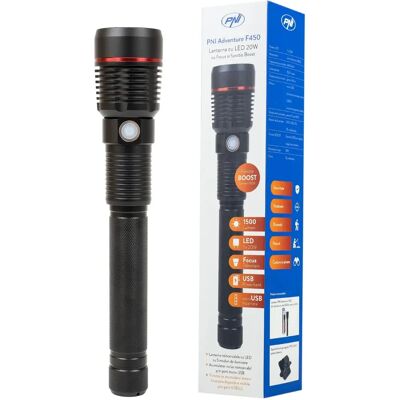 PNI Adventure F450 LED-Taschenlampe - Fokus, Boost, 1500 lm PNI Adventure F450 LED-Taschenlampe - Fokus, Boost, 1500 lm