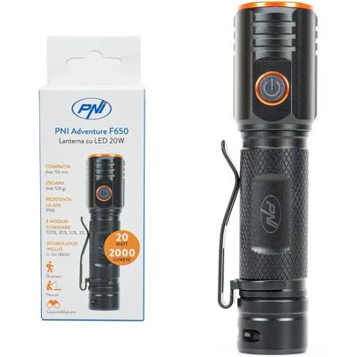 Latarka LED PNI Adventure F650 - Przenośna wodoodporna latarka na zewnątrz Latarka LED PNI Adventure F650 - Przenośna wodoodporna latarka na zewnątrz