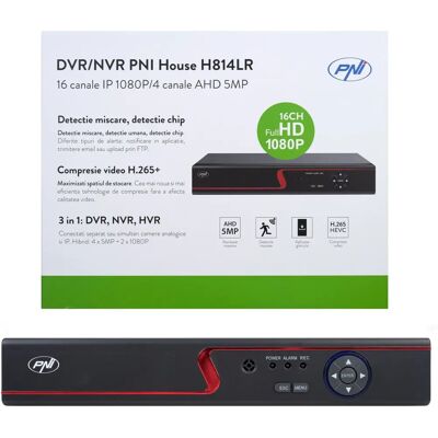 PNI House H814LR DVR - 16 Canali IP Full HD 1080P o 4 Canali Analogici 5MP PNI House H814LR DVR - 16 Canali IP Full HD 1080P o 4 Canali Analogici 5MP