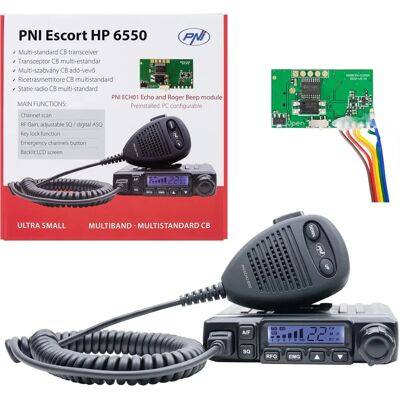 PNI HP 6550 Radiozender - Multistandaard, 4W, AM-FM, Echo-modus PNI HP 6550 Radiozender - Multistandaard, 4W, AM-FM, Echo-modus