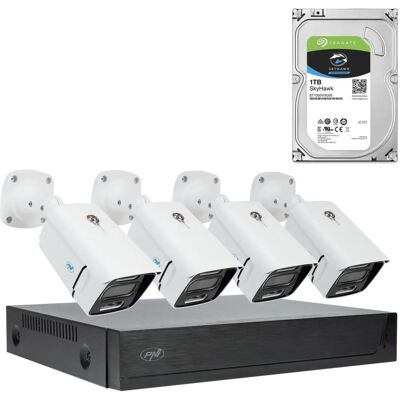 PNI House IPMAX POE 3 Video Surveillance Kit - Buiten, 4 Camera's, 3MP, NVR, 4 POE, ONVIF PNI House IPMAX POE 3 Video Surveillance Kit - Buiten, 4 Camera's, 3MP, NVR, 4 POE, ONVIF