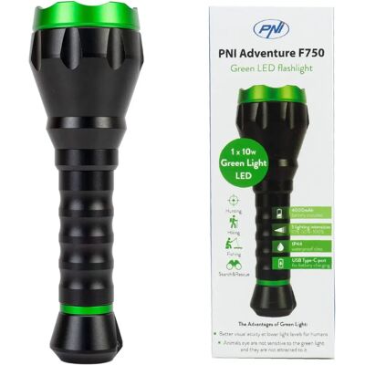 PNI Adventure F750 Grüne Licht Aluminium-Taschenlampe - Taschenlampe PNI Adventure F750 Grüne Licht Aluminium-Taschenlampe - Taschenlampe