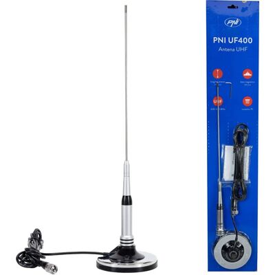 Antenne UHF PNI UF400 - 47cm, 430-470MHz, Base magnétique Antenne UHF PNI UF400 - 47cm, 430-470MHz, Base magnétique