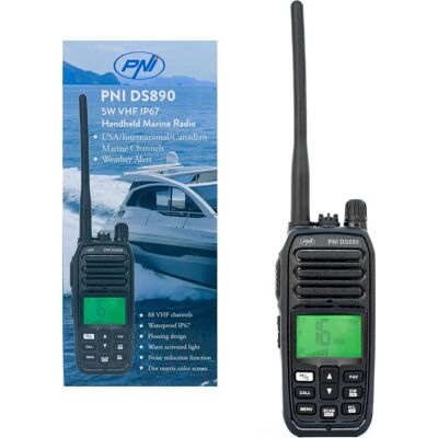 PNI DS890 Tragbare Marine Funkstation - 88 Kanäle, Wetter, Squelch, Scan PNI DS890 Tragbare Marine Funkstation - 88 Kanäle, Wetter, Squelch, Scan