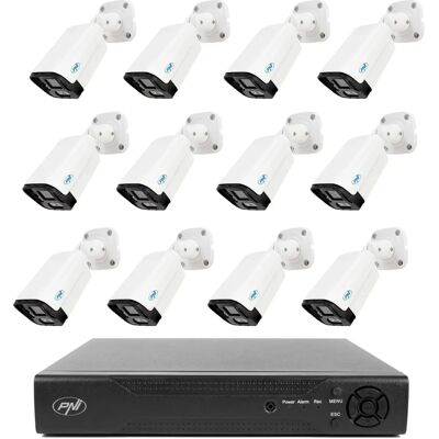 Système de vidéosurveillance PNI House IP716 4K - 16 Canaux, 12 Caméras Système de vidéosurveillance PNI House IP716 4K - 16 Canaux, 12 Caméras