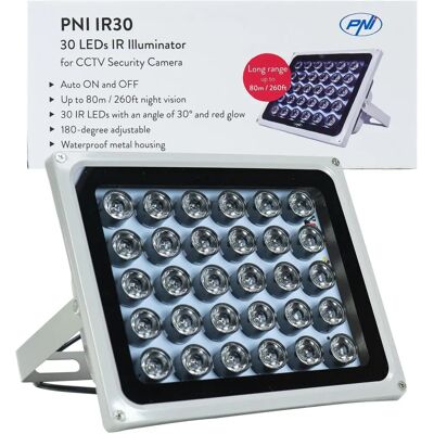 PNI Infrarot-Reflektor IR30 - Wasserdichtes CCTV-Zubehör PNI Infrarot-Reflektor IR30 - Wasserdichtes CCTV-Zubehör