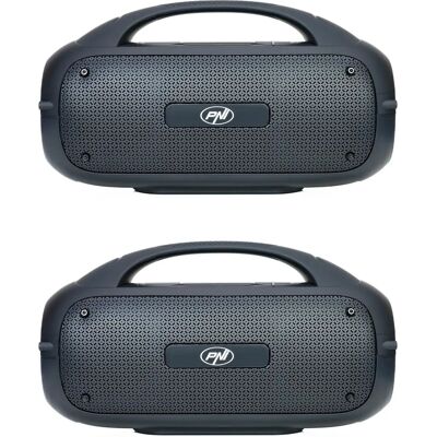 PNI Bluetooth Lautsprecher Set - 2 Tragbare Lautsprecher mit Stereo-Sound PNI Bluetooth Lautsprecher Set - 2 Tragbare Lautsprecher mit Stereo-Sound