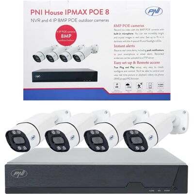 PNI House IPMAX POE 8 Kit de vidéosurveillance - Kit de surveillance PNI House IPMAX POE 8 Kit de vidéosurveillance - Kit de surveillance