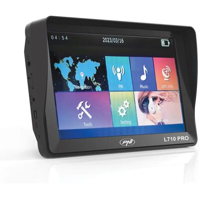 Sistema di navigazione GPS PNI L710 PRO - Navigatore GPS, 7 pollici, parasole Sistema di navigazione GPS PNI L710 PRO - Navigatore GPS, 7 pollici, parasole