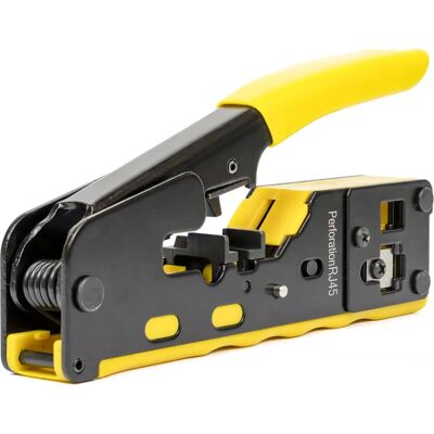 PNI SR7 Kabelkniptang - RJ12 RJ45 CAT5 CAT6 CAT7 CAT8 - Geel PNI SR7 Kabelkniptang - RJ12 RJ45 CAT5 CAT6 CAT7 CAT8 - Geel