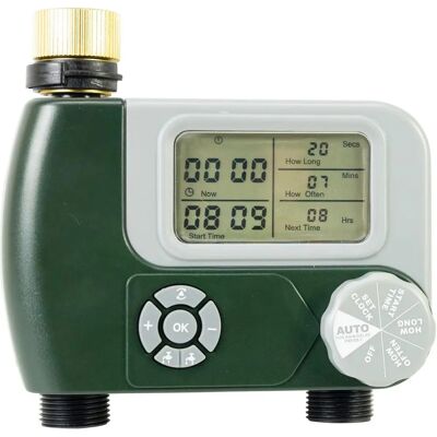 Programador de riego PNI WT10 PRO - Pantalla LCD, Conexión metálica, 2 salidas Programador de riego PNI WT10 PRO - Pantalla LCD, Conexión metálica, 2 salidas