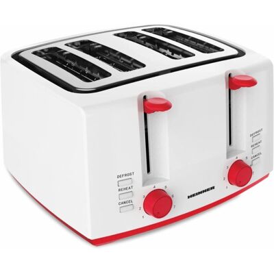 Heinner HTP-1300WHR - Rouge/Blanc - Grille-pain - Publicité Heinner HTP-1300WHR - Rouge/Blanc - Grille-pain - Publicité