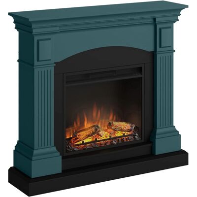 Chimenea eléctrica Tagu - 1500W, Turquesa, Modelo FM464 Tu1 23pf1a Chimenea eléctrica Tagu - 1500W, Turquesa, Modelo FM464 Tu1 23pf1a