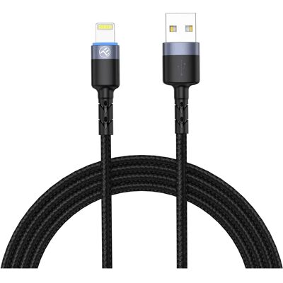 Tellur USB till Lightning datakabel med LED, nylon, 1,2m svart - Datakabel Tellur USB till Lightning datakabel med LED, nylon, 1,2m svart - Datakabel