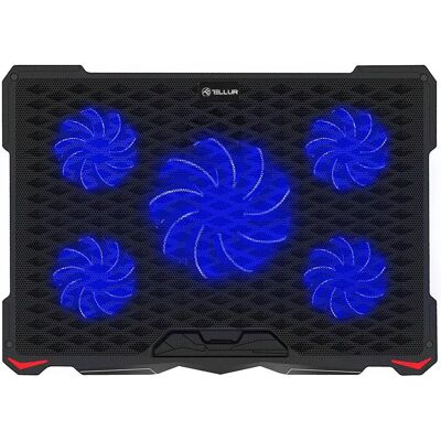 Tellur Basic Cooling Pad - Laptop-Kühler, 17 Zoll, 5 Lüfter, LED, USB Tellur Basic Cooling Pad - Laptop-Kühler, 17 Zoll, 5 Lüfter, LED, USB