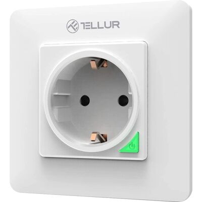 Tellur Smart Wandsteckdose - 3000W WiFi, Sprachsteuerung, Energieüberwachung Tellur Smart Wandsteckdose - 3000W WiFi, Sprachsteuerung, Energieüberwachung