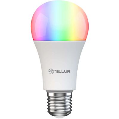 Tellur - TLL331341 - RGB/Blanc - E27 - Ampoule LED intelligente - Publicité Tellur - TLL331341 - RGB/Blanc - E27 - Ampoule LED intelligente - Publicité