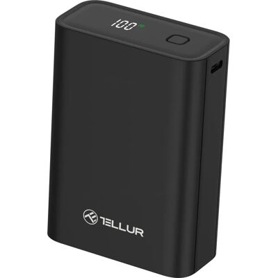 Tellur PD702 20000mAh Power Bank - Kompakt, LCD, Svart Tellur PD702 20000mAh Power Bank - Kompakt, LCD, Svart