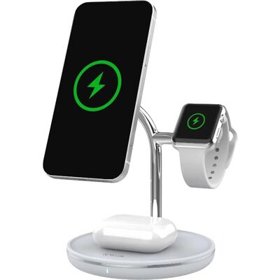 Apple Zertifizierter MagSafe 3-in-1 Wireless Charger - Weiß Apple Zertifizierter MagSafe 3-in-1 Wireless Charger - Weiß