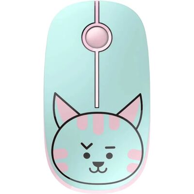 Souris Sans Fil Tellur Chat - Souris sans fil, 1600 DPI, Bleu/Rose - Publicité Souris Sans Fil Tellur Chat - Souris sans fil, 1600 DPI, Bleu/Rose - Publicité