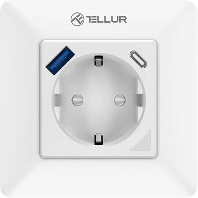 Tellur Smart WiFi Steckdose - 3600W, USB, Kinderschutz Tellur Smart WiFi Steckdose - 3600W, USB, Kinderschutz