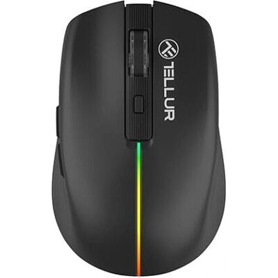 Tellur Kabelloser Silent Click Maus - RGB, 1600 DPI, Schwarz Tellur Kabelloser Silent Click Maus - RGB, 1600 DPI, Schwarz