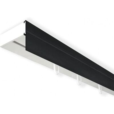 SN DECO GROUP Vorhangschiene Set mit Blende - Schwarz-Weiß, 180cm SN DECO GROUP Vorhangschiene Set mit Blende - Schwarz-Weiß, 180cm