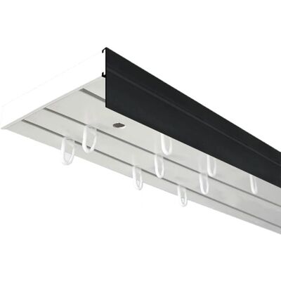 SN DECO GROUP Gardinenschiene Set 3 Läufe Weiß Schwarz SN DECO GROUP Gardinenschiene Set 3 Läufe Weiß Schwarz