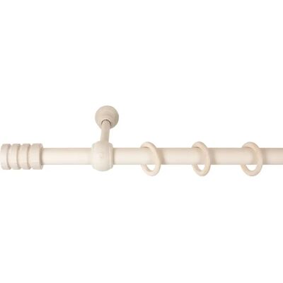 SN DECO GROUP Pisa Holz Gardinenstange - 140cm, Antikweiß, 28mm SN DECO GROUP Pisa Holz Gardinenstange - 140cm, Antikweiß, 28mm