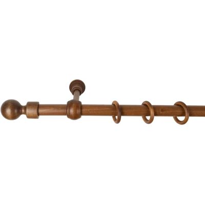 SN DECO GROUP Giro Holz Gardinenstange - Walnuss, 180cm SN DECO GROUP Giro Holz Gardinenstange - Walnuss, 180cm