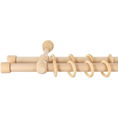 SN DECO GROUP Cafiro - Holz-Gardinenstange 2-läufig - Hell bis Mittel SN DECO GROUP Cafiro - Holz-Gardinenstange 2-läufig - Hell bis Mittel