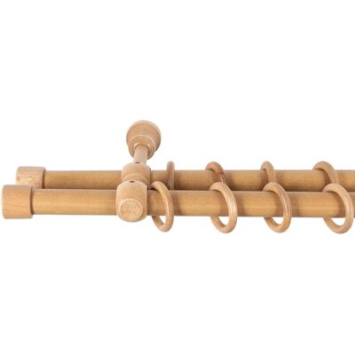 SN DECO GROUP Cafiro Doppel Gardinenstange - 200cm - Holz SN DECO GROUP Cafiro Doppel Gardinenstange - 200cm - Holz